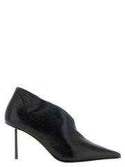 LE SILLA Black Nubuc Leather Ankle Boots