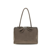 The Attico Gray Calf Leather Bos Taurus Shoulder Bag