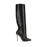 Dolce & Gabbana Black Calf Leather Bos Taurus High Heel Boots