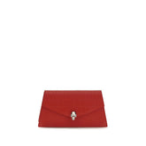 Alexander McQueen Red Calf Leather Bos Taurus Clutch Bag