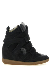 Isabel Marant Black Cowhide High Top Sneakers