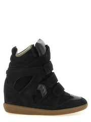 Isabel Marant Black Cowhide High Top Sneakers