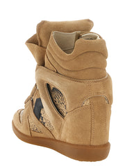 Isabel Marant Beige Cowhide Wedge Sandals