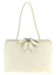 The Attico White Calfskin Shoulder Bag