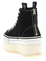 R13 Bicolor Calfskin Platform Sneakers
