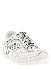 Balenciaga White Calfskin Athletic Sneakers