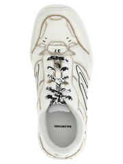 Balenciaga White Calfskin Athletic Sneakers