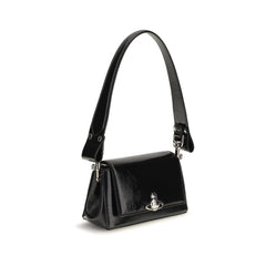 Vivienne Westwood Black Calf Leather Bos Taurus Handbag