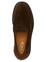 Tod's Brown Calfskin Slip-On Loafers