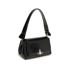 Vivienne Westwood Black Calf Leather Bos Taurus Handbag