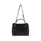 Tory Burch Black Calf Leather Bos Taurus Shoulder Bag