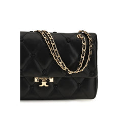 Tory Burch Black Lamb Ovis Aries Shoulder Bag