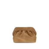 THEMOIRè Beige Suede Leather Clutch Bag