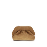 THEMOIRè Beige Nubuc Leather Clutch Bag