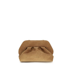 THEMOIRè Beige Nubuc Leather Clutch Bag