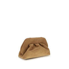 THEMOIRè Beige Nubuc Leather Clutch Bag