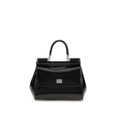 Dolce & Gabbana Black Calf Leather Bos Taurus Handbag