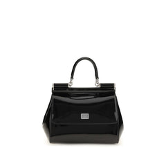 Dolce & Gabbana Black Calf Leather Bos Taurus Handbag
