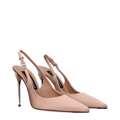 Dolce & Gabbana Beige Satin High Heel Pumps