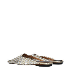 Stella McCartney Gray Leather Slippers