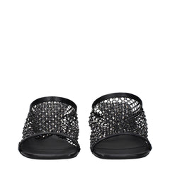 Stella McCartney Black Leather Stiletto Heel Sandals