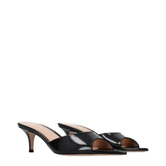 Gianvito Rossi Black Leather Platform Sandals