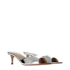 Gianvito Rossi Gray Leather Platform Sandals