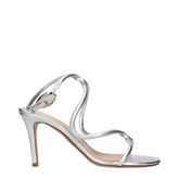 Gianvito Rossi Gray Leather Stiletto Heel Sandals