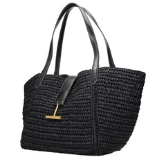 Tom Ford Black Raffia Shoulder Bag