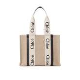 Chloé Beige Linen Tote Bag