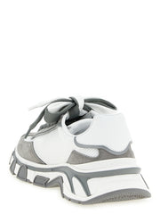Dolce & Gabbana Gray Leather Athletic Sneakers