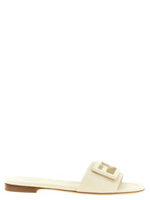 Fendi White Calfskin Slides