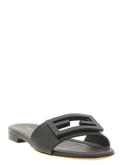Fendi Brown Calfskin Slides