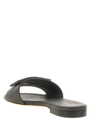 Fendi Brown Calfskin Slides