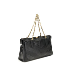 Valentino Garavani Black Napa Leather / Calf Bos Taurus Shoulder Bag