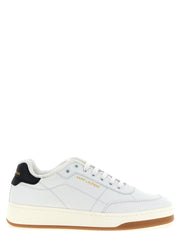 Saint Laurent Bicolor Calfskin Low Top Sneakers