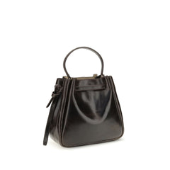 Tory Burch Brown Calf Leather Bos Taurus Backet Bag