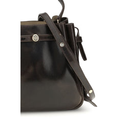 Tory Burch Brown Calf Leather Bos Taurus Backet Bag