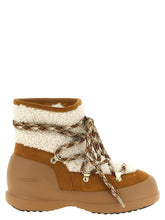 Moon Boot Beige Lamb Fur Flat Boots