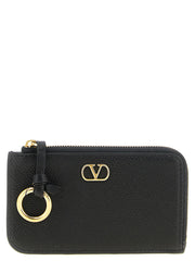 Valentino Garavani Black Lamb Leather Cardholder