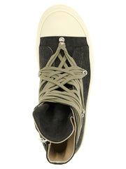 DRKSHDW Black Cotton High Top Sneakers
