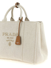 Prada Beige Cotton Tote Bag