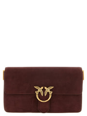 PINKO Bordeaux Calfskin Shoulder Bag