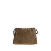 Brunello Cucinelli Brown Calf Leather Bos Taurus Shoulder Bag