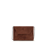 Brunello Cucinelli Bordeaux Calf Leather Bos Taurus Shoulder Bag