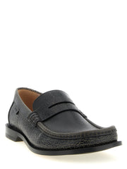Loewe Black Calfskin Slip-On Loafers
