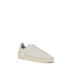 Prada White Calf Leather Bos Taurus Low Top Sneakers