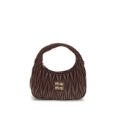 Miu Miu Bordeaux Calf Leather Bos Taurus Shoulder Bag