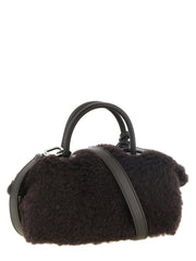 Max Mara Brown Alpaca Leather Handbag