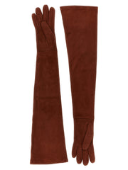 Max Mara Brown Lamb Leather Gloves